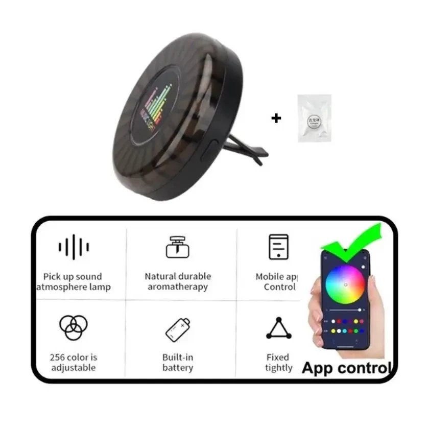 Автомобільний ароматизатор з LED-підсвіткою Music Light – фото 4