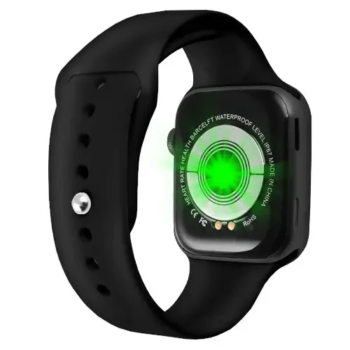 Розумний годинник Смарт-годинник Smart Watch T500 із сенсорним екраном і пульсометром голосового виклику чорний – фото 2