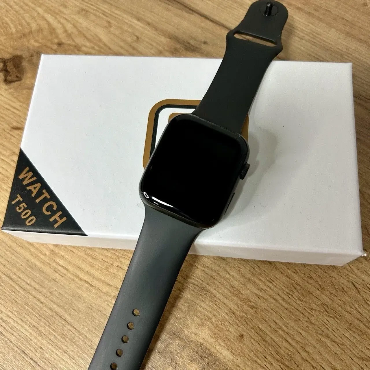 Розумний годинник Смарт-годинник Smart Watch T500 із сенсорним екраном і пульсометром голосового виклику чорний – фото 4
