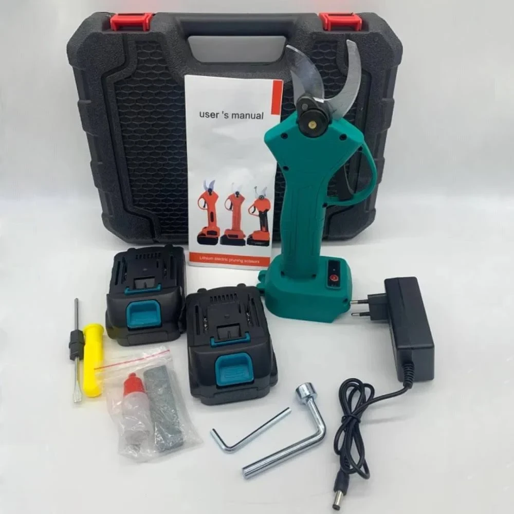 Акумуляторний секатор у кейсі + 2 акумулятори 21 В, Crafting Tools / Електричні садові ножиці – фото 2