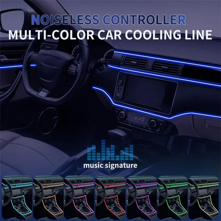 Підсвітка салону Ambient light Rgb, світлодіодна стрічка торпеди USB Bluetooth багатобарвна – фото 7