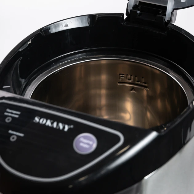 Термопот SOKANY SK-09028 на 6,8 л 800 Вт хром термочайник електричний термос SOKANY SK-09028 – фото 7