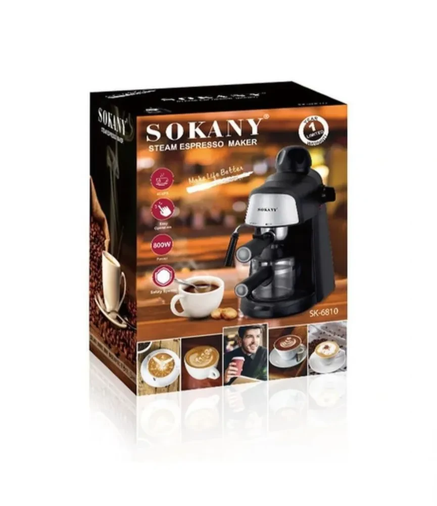 Кавоварка Ріжкова Sokany SK-6810 Функція пари та спінювання. – фото 5