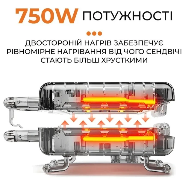 Мультимейкер 6 в 1 750 Вт Sokany SK-908 зі змінними формами для вафель, горішків, печива та страв на грилі – фото 8