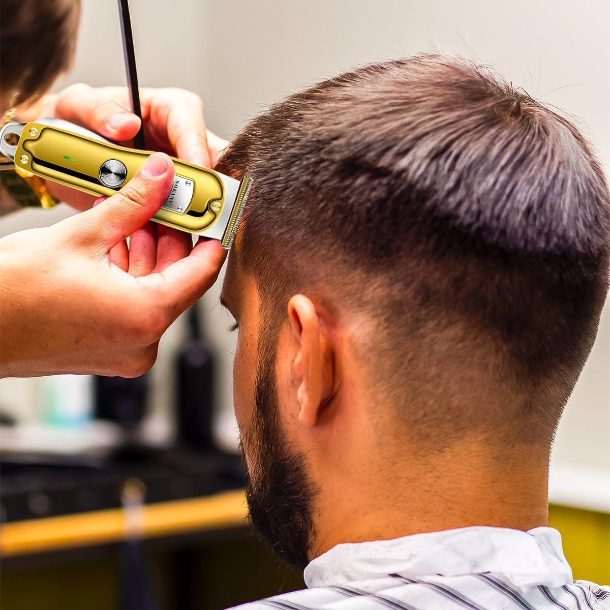 Машинка для стриження волосся Sokany SK-LF-16003 машинка для стриження акумуляторна Білий 5 Вт Золотистий – фото 5