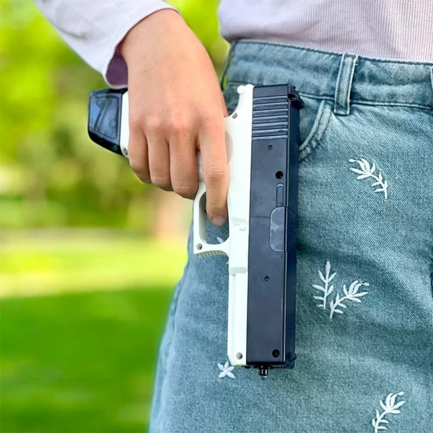 Водяний пістолет електричний акумуляторний Water Gun Glock з 2 обойми для води Blue – фото 2