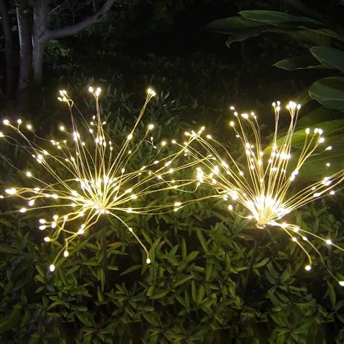 Ліхтар садовий Феєрверк на сонячній батареї 90 led HA-38 – фото 4
