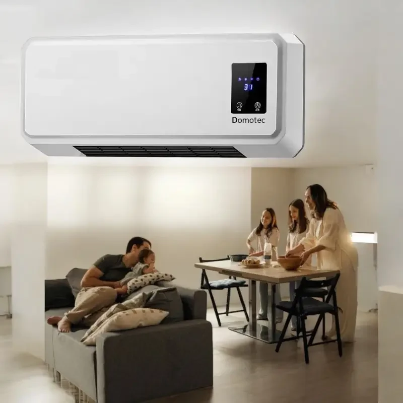 Тепловентилятор-дуйка з пультом керування Domotec MS 5962 Настінний нагрівач для дому 2000 Вт – фото 1