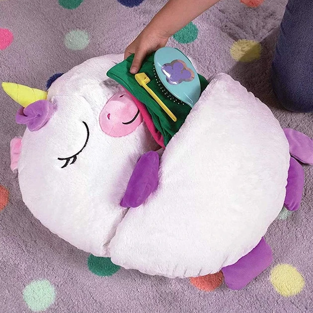 Дитячий спальний мішок-плюшева іграшка подушка Єдиноріг Baby sleeping bag Size S WHITE 3в1 теплий – фото 6