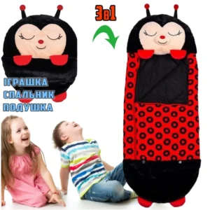 Дитячий спальний мішок плюшева іграшка подушка TOPA Божественне Корівка 120 см Червоний Baby sleeping bag Size S