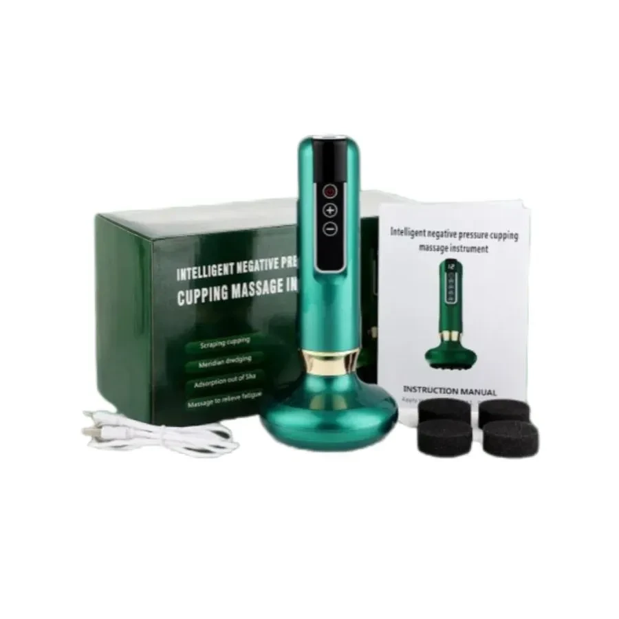 Вакуумний антицелюлітний масажер для тіла масаж гуашю Cupping Massager GREEN – фото 6