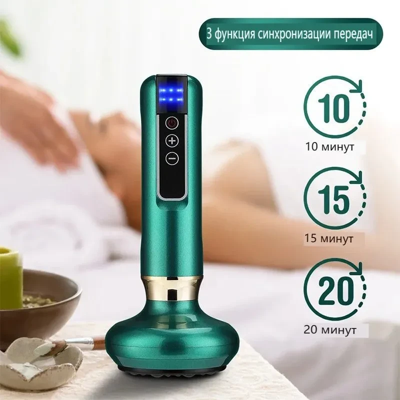 Вакуумний антицелюлітний масажер для тіла масаж гуашю Cupping Massager GREEN – фото 1