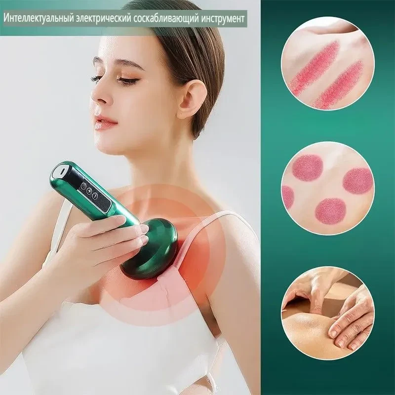 Вакуумний антицелюлітний масажер для тіла масаж гуашю Cupping Massager GREEN – фото 2