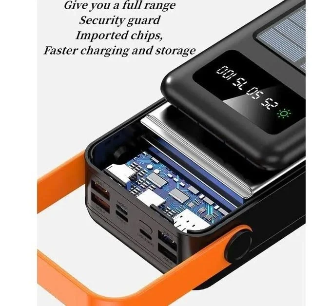 Power bank YM-635 400000mAh Solar Індикатор рівня заряду, для заряджання телефона з вбудованими кабелями – фото 8