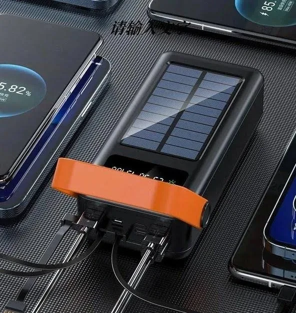 Power bank YM-635 400000mAh Solar Індикатор рівня заряду, для заряджання телефона з вбудованими кабелями – фото 9