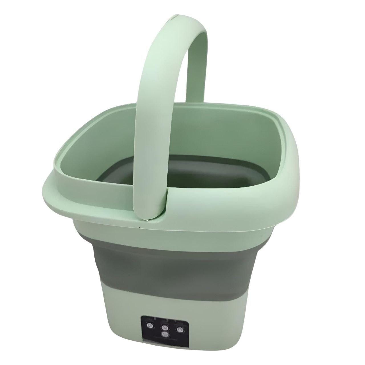 Портативна пральна машина Mini Folding Washing Machine 6 л. (міні стиранка) Зелений – фото 1