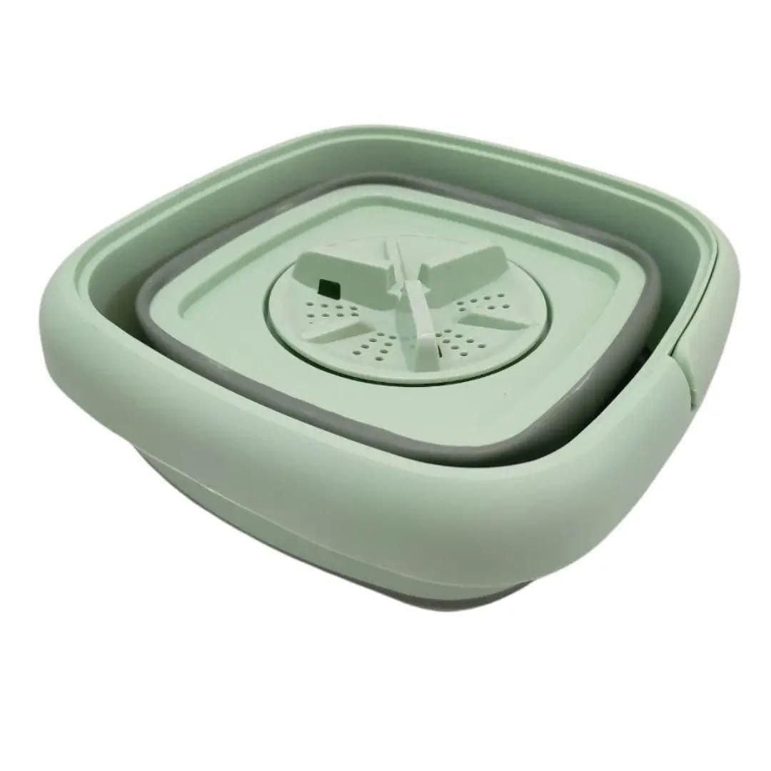 Портативна пральна машина Mini Folding Washing Machine 6 л. (міні стиранка) Зелений – фото 6