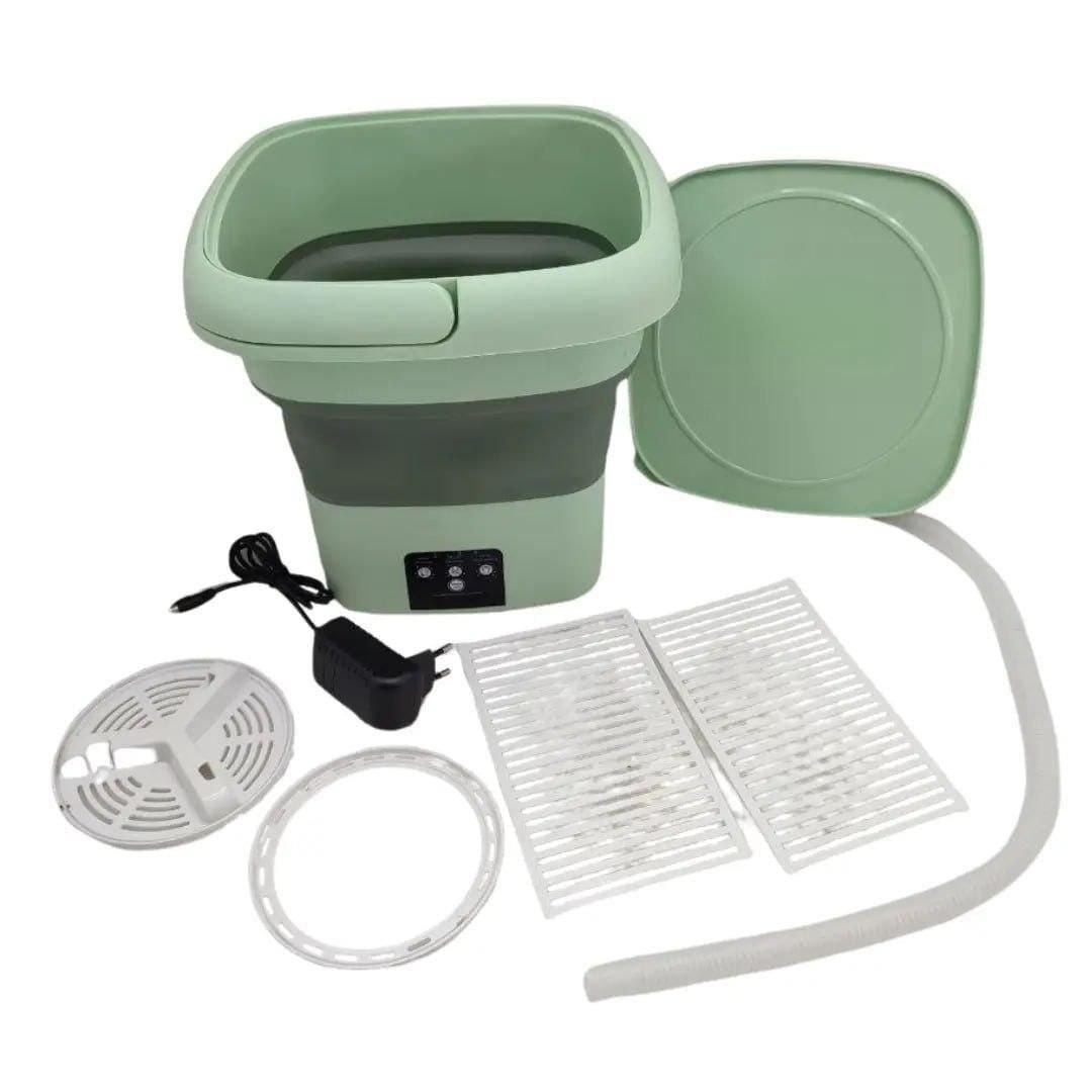 Портативна пральна машина Mini Folding Washing Machine 6 л. (міні стиранка) Зелений – фото 8