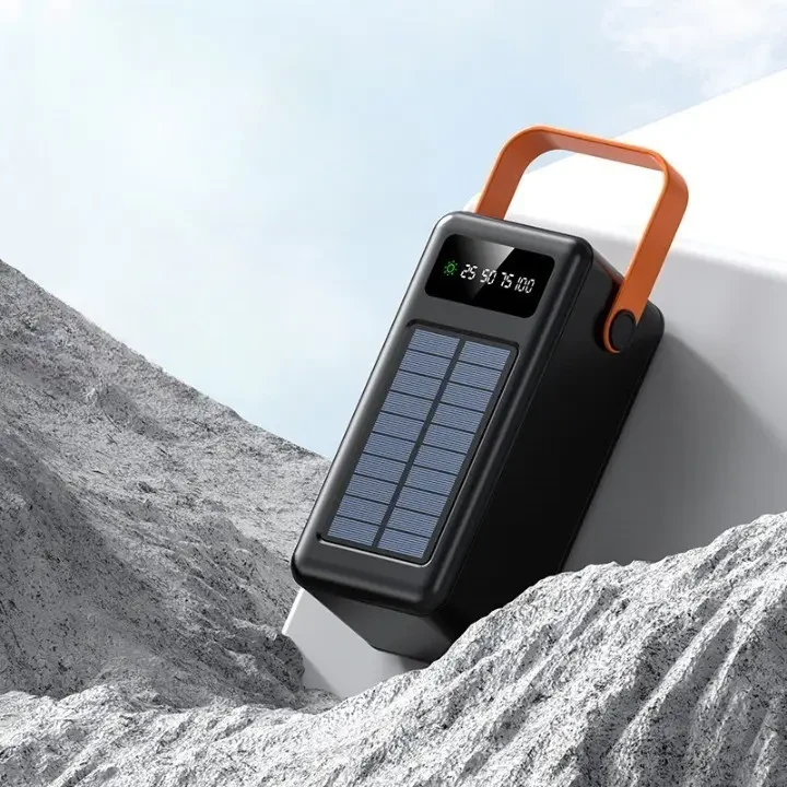 Портативний зарядний пристрій із сонячною панеллю Power Bank YM-639 CX Зовнішній акумулятор на 120000 mAh – фото 4