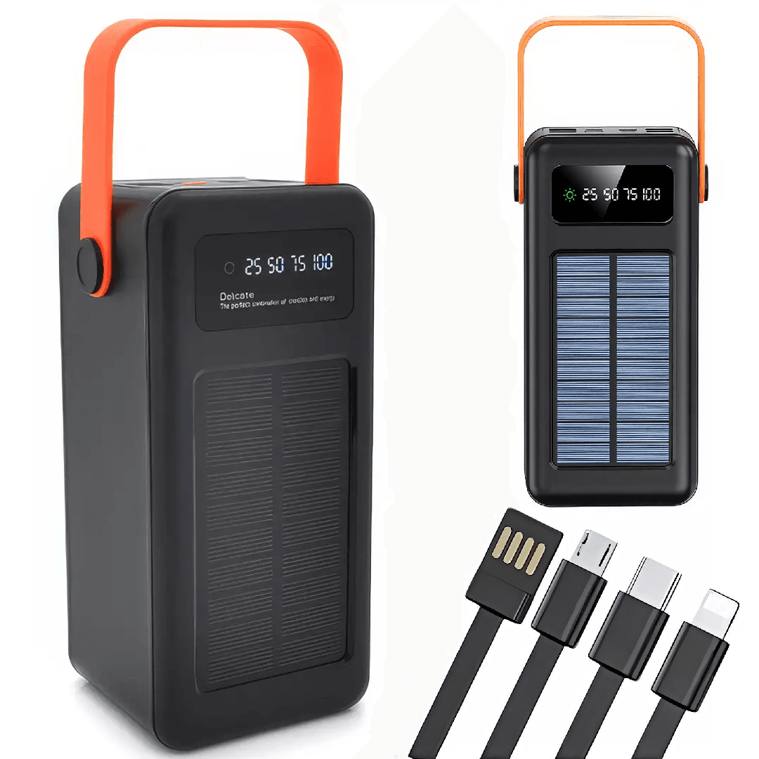 Портативний зарядний пристрій із сонячною панеллю Power Bank YM-639 CX Зовнішній акумулятор на 120000 mAh