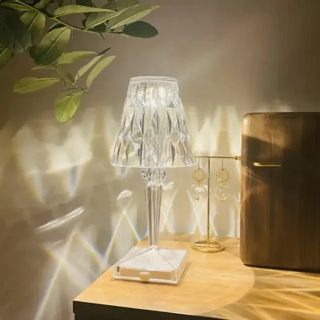 Декоративний LED світильник нічник Diamond light Діамант світлодіодний кришталевий на акумуляторі USB – фото 9