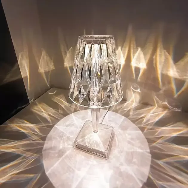 Декоративний LED світильник нічник Diamond light Діамант світлодіодний кришталевий на акумуляторі USB – фото 6