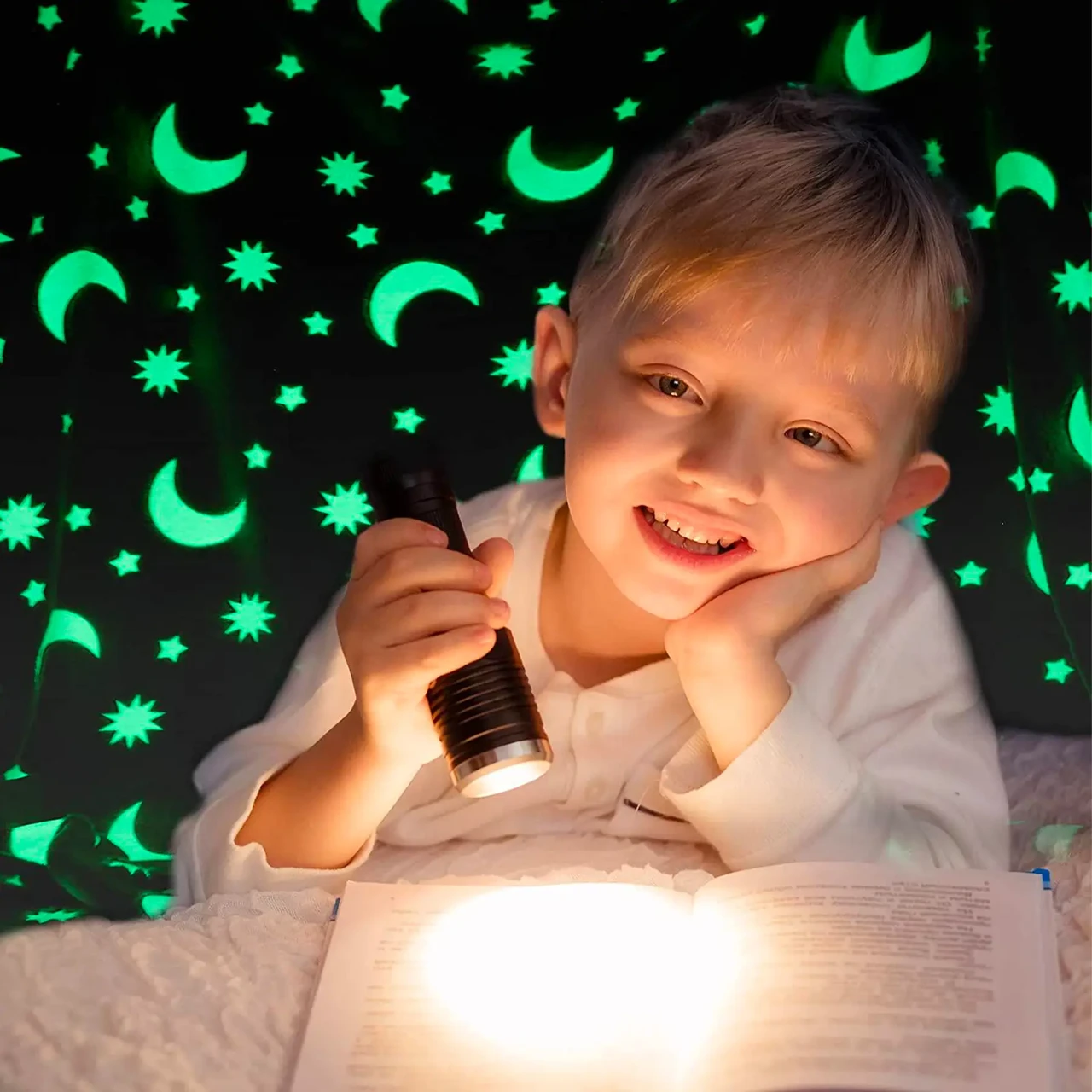 Світний теплий і ніжний плед для дітей і підлітків 100×150 Magic Blanket Сірий – фото 5