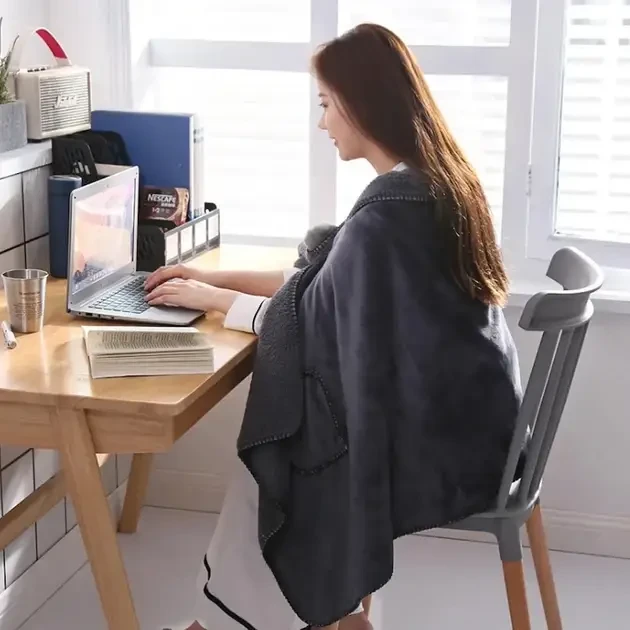 Електроковдра Плед із підігрівом (155*80) Electric Heating Shawl Blanket USB – фото 7