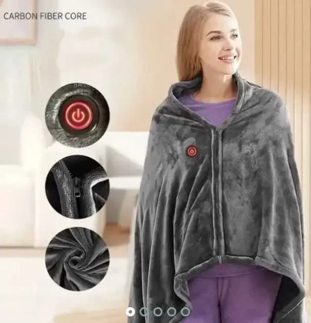 Електроковдра Плед із підігрівом (155*80) Electric Heating Shawl Blanket USB – фото 8
