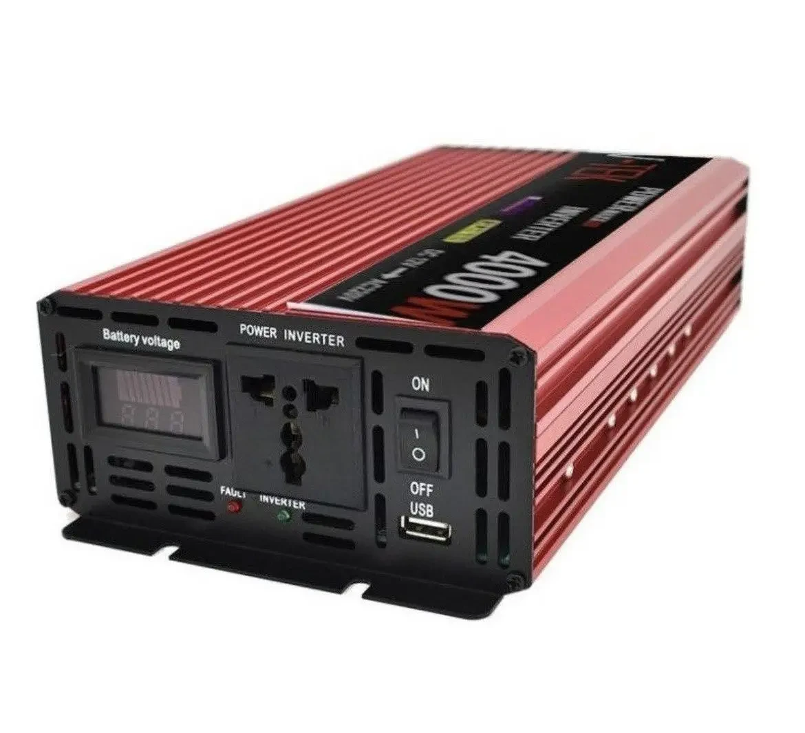 Перетворювач напруги інвертор з дисплеєм V-TEK 4000W 12-220 V Автомобільний перетворювач – фото 4