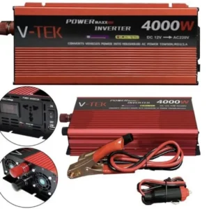 Перетворювач напруги інвертор з дисплеєм V-TEK 4000W 12-220 V Автомобільний перетворювач