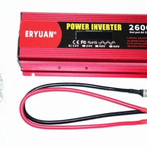 Перетворювач напруги інвертор Eryuan 2600W LCD DC/AC 12V-220V з чистою синусоїдою і вольтметром