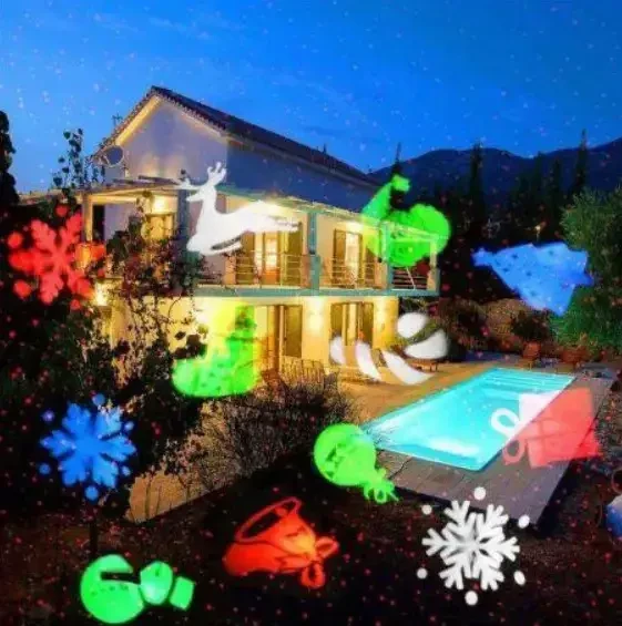 Вуличний лазерний проєктор із малюнками Festival Projection Lamp 12 pictures star shower – фото 4