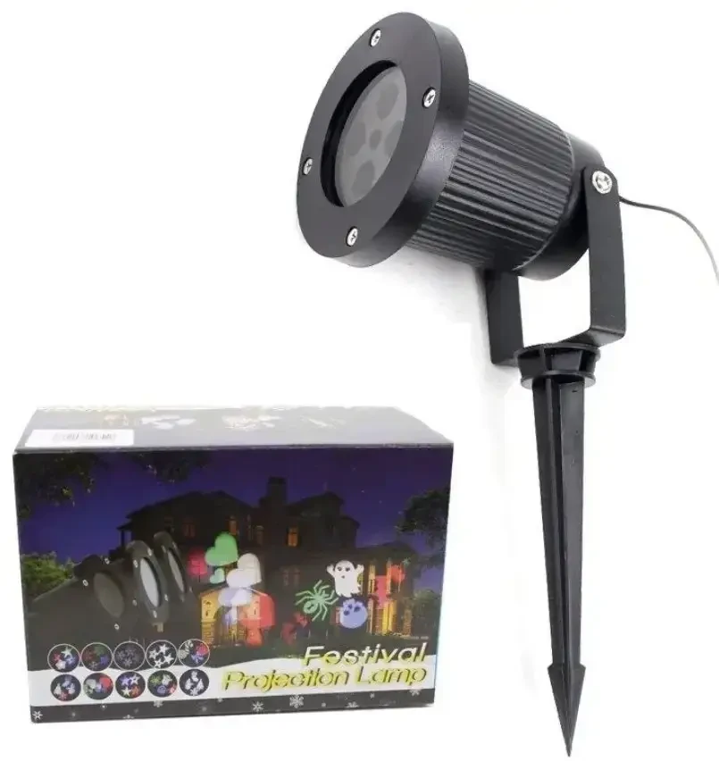 Вуличний лазерний проєктор із малюнками Festival Projection Lamp 12 pictures star shower – фото 7