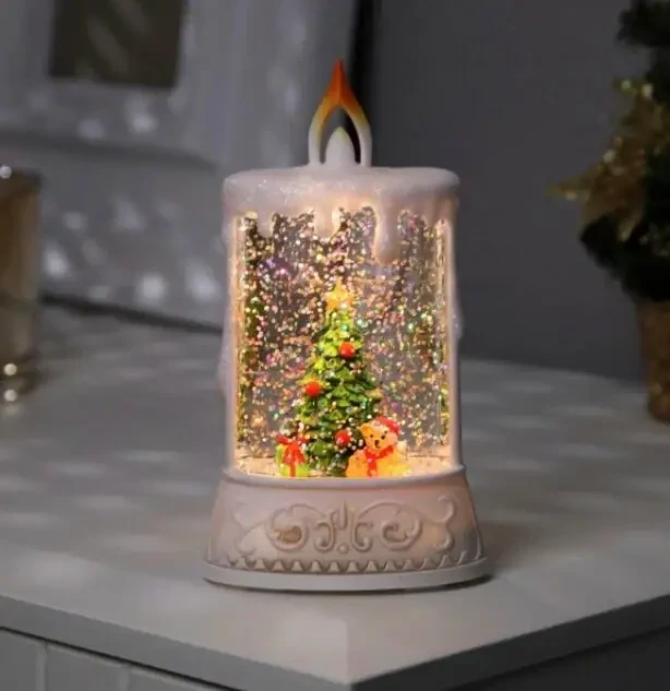 Новорічний музичний нічник-світильник XMAS wdl 23005c Музична свічка – фото 1