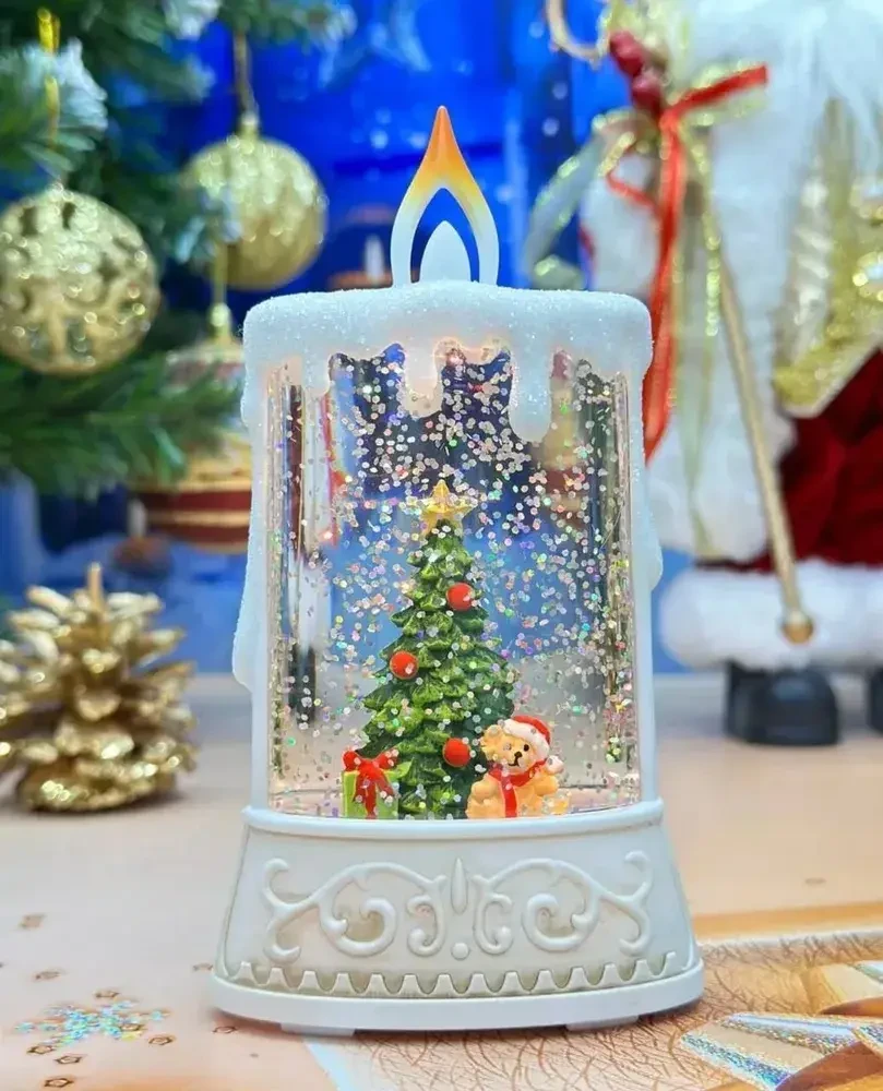 Новорічний музичний нічник-світильник XMAS wdl 23005c Музична свічка – фото 2