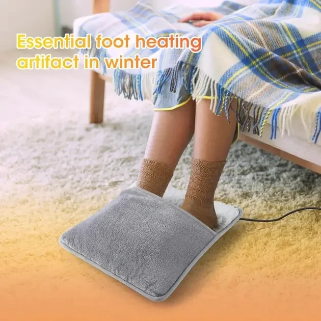 Портативна фланельова грілка для ніг з електричним підігрівом Foot warmer XL-997 Килимок з USB підігрівом – фото 6
