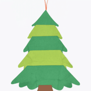 Дитяча Різдвяна ялинка з фетру Без іграшок Chrismas Free ялинка на стіну 95x70 см