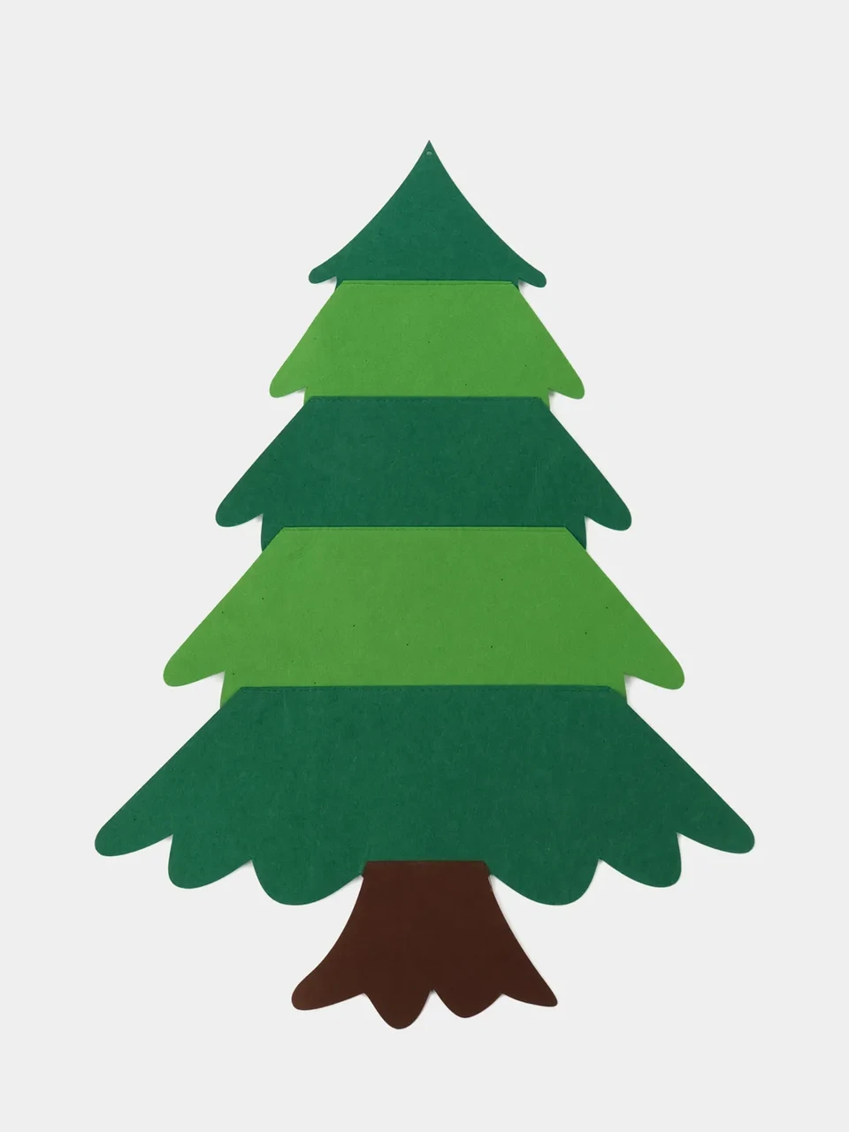 Дитяча Різдвяна ялинка з фетру Без іграшок Chrismas Free ялинка на стіну 95×70 см – фото 1