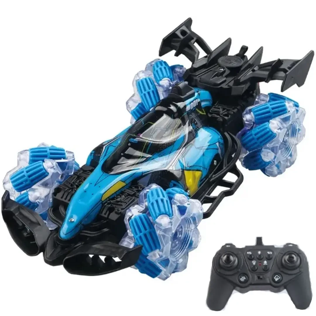 Перегонова машинка на пульті керування з ефектом пари підсвіткою і звуковими ефектами 21016 Синій – фото 1