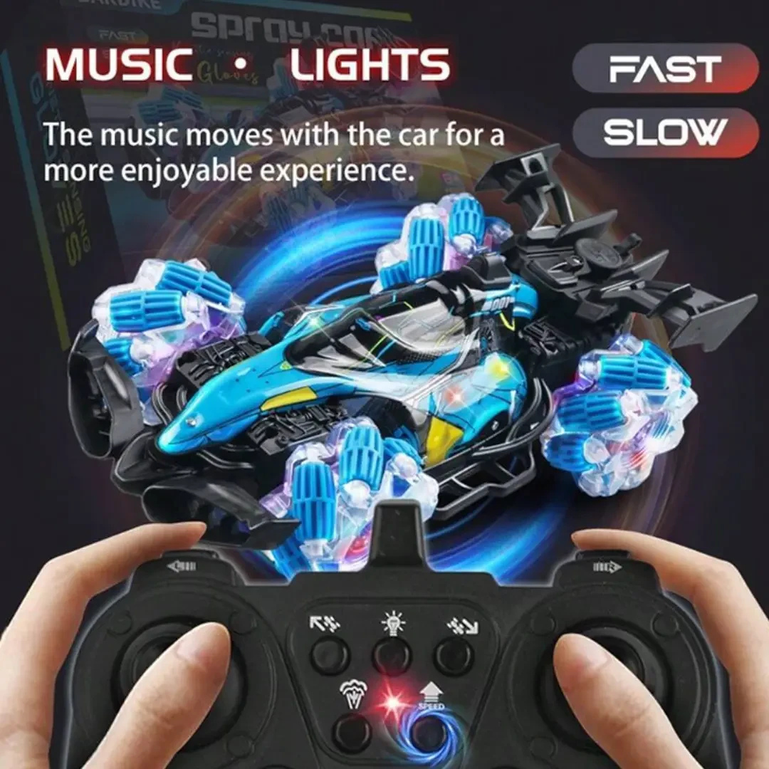 Перегонова машинка на пульті керування з ефектом пари підсвіткою і звуковими ефектами 21016 Синій – фото 2