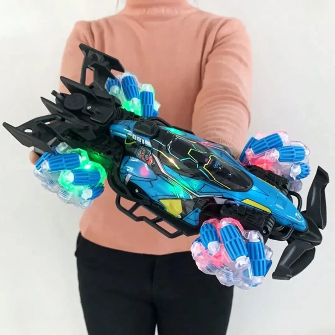 Перегонова машинка на пульті керування з ефектом пари підсвіткою і звуковими ефектами 21016 Синій – фото 3