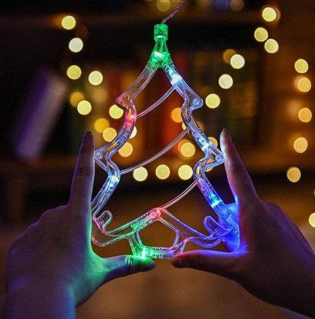 Гірлянда штора Мульти з формами дзвіночки 12 PCS light RGB – фото 2