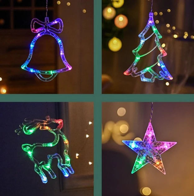 Гірлянда штора Мульти з формами дзвіночки 12 PCS light RGB – фото 1