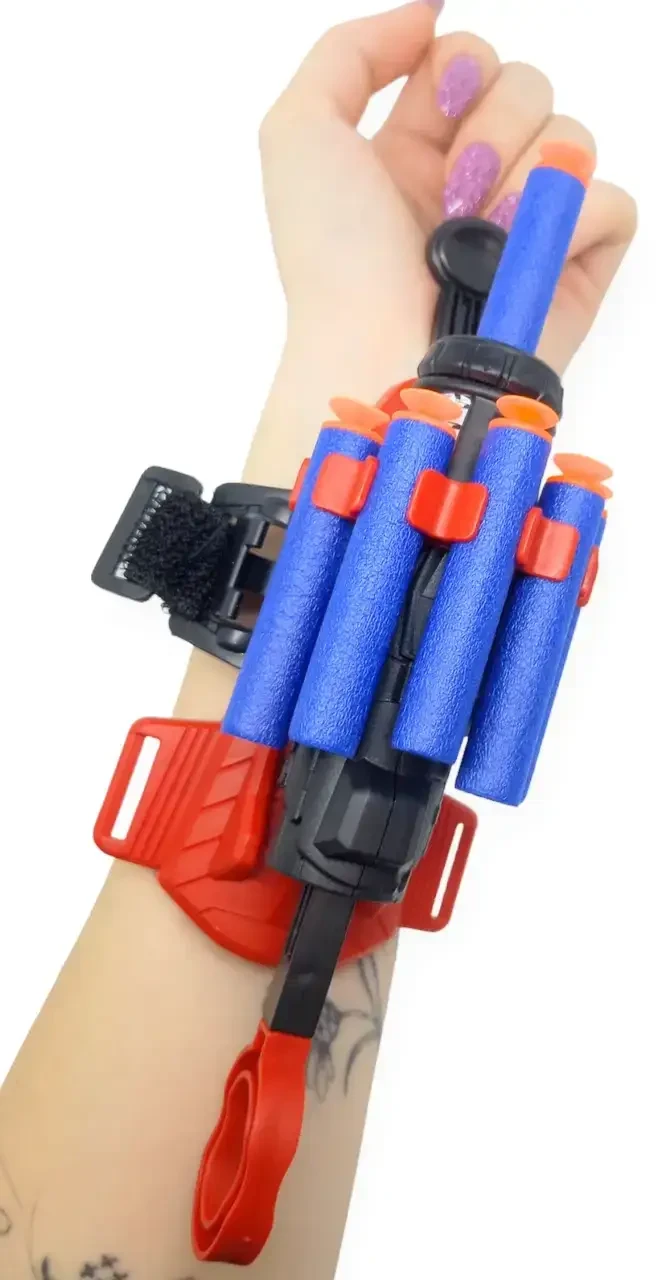 Дитяча іграшкова рукавичка-бластер Людина-павук Spider Man Gloves Ігровий пістолет стріляє м’якими кулями – фото 1
