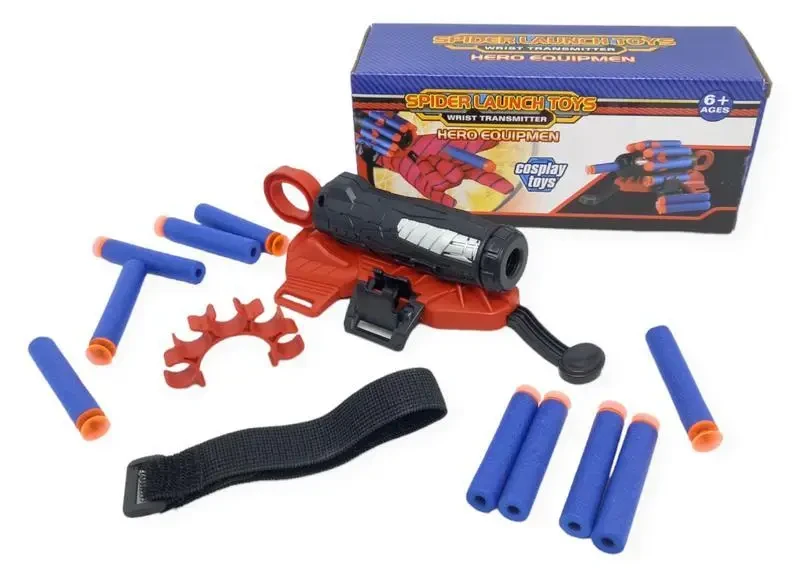 Дитяча іграшкова рукавичка-бластер Людина-павук Spider Man Gloves Ігровий пістолет стріляє м’якими кулями – фото 7