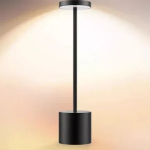 Світлодіодна настільна лампа із сенсорним керуванням на акумуляторі Tablelamp Black 3 режими підсвітки