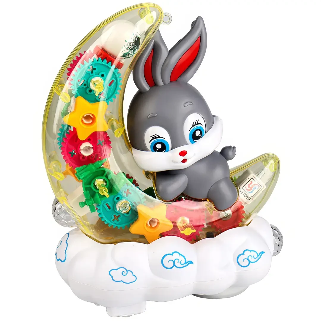 Дитячий музичний нічник Зайчик на Місяці Moon Rabbit Дитяча іграшка з підсвіткою і світловими ефектами – фото 2