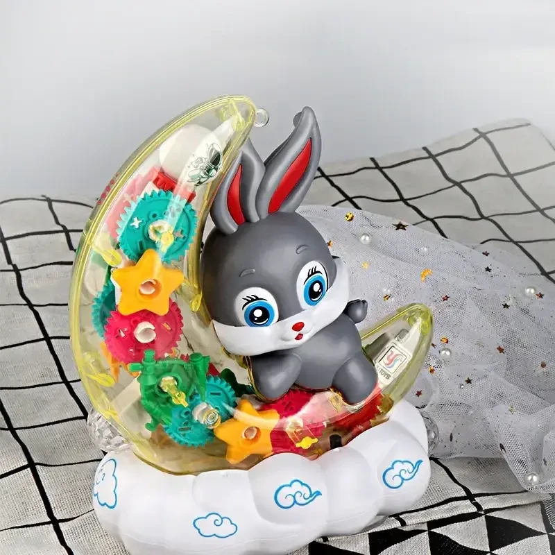 Дитячий музичний нічник Зайчик на Місяці Moon Rabbit Дитяча іграшка з підсвіткою і світловими ефектами – фото 5