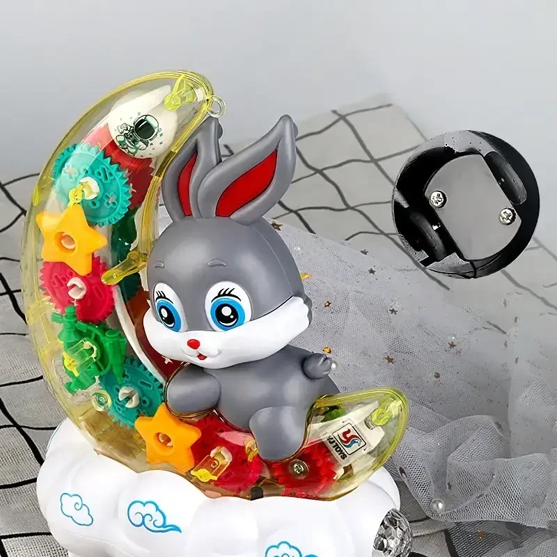 Дитячий музичний нічник Зайчик на Місяці Moon Rabbit Дитяча іграшка з підсвіткою і світловими ефектами – фото 4